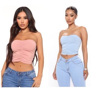 Fashion Nova Tube Crop Tops Set of Two